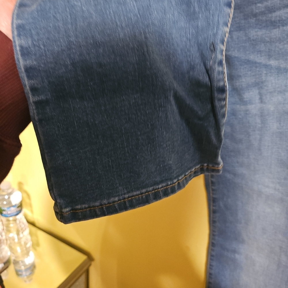 NWT A:Glow Maternity size 6 Bootcut Blue Jeans Full-Coverage Belly Band - Picture 4 of 9
